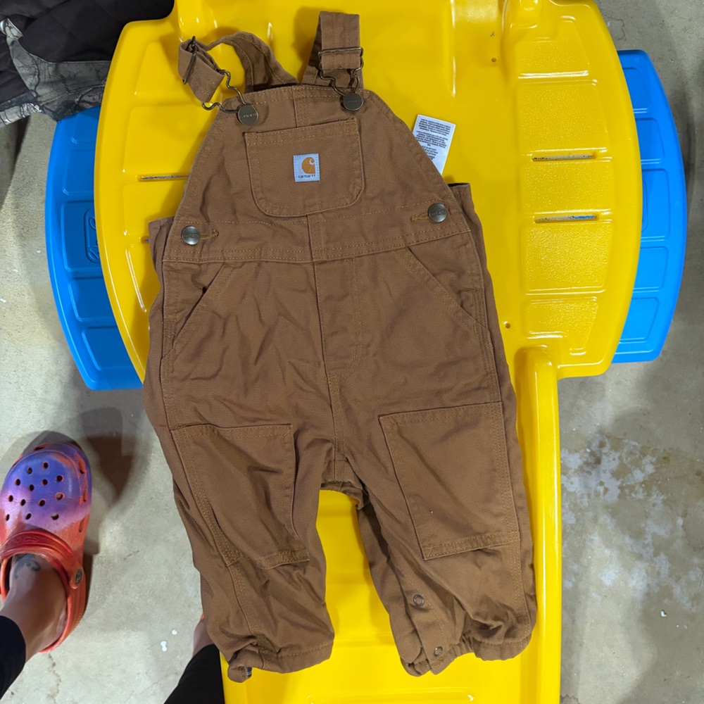 Carhartt Brown Toddler Canvas Bib Overalls